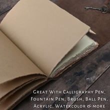 Load image into Gallery viewer, Vintage Leather Journal with Multi-colored Rustic Paper