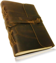 Load image into Gallery viewer,  LEATHER JOURNAL for Women and Men | Soft Rustic Leather | Unlined Thick Paper | Best for Travel Diary & Journals to Write in