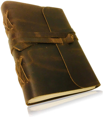  LEATHER JOURNAL for Women and Men | Soft Rustic Leather | Unlined Thick Paper | Best for Travel Diary & Journals to Write in