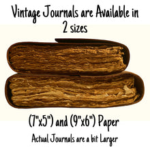 Load image into Gallery viewer, Brown Vintage Leather Journal (LINED)