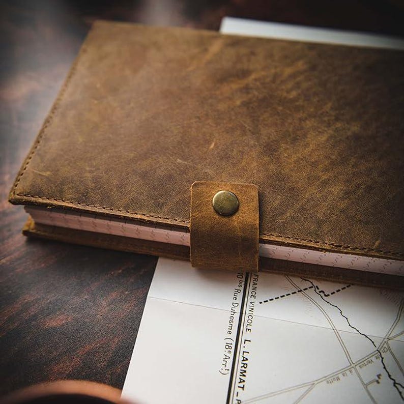 Leather journal spine and cover