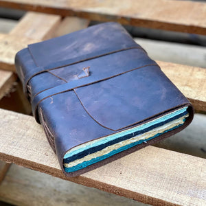 VINTAGE LEATHER JOURNAL SCRAPBOOK