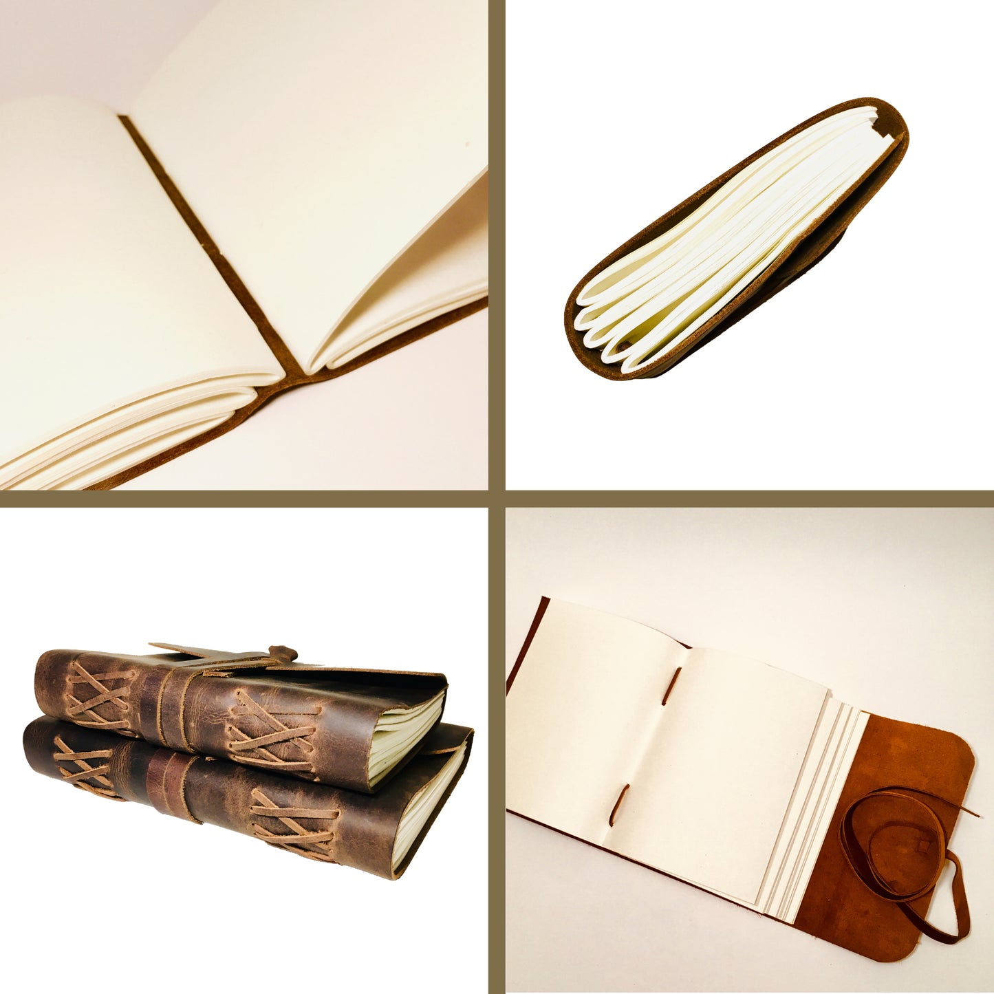 Leather journal with pen