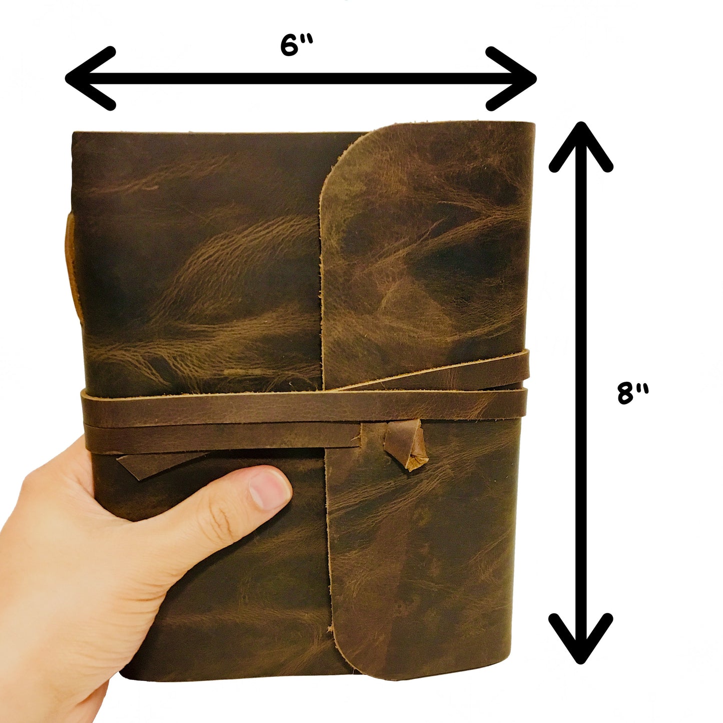 Classic leather journal lifestyle shot