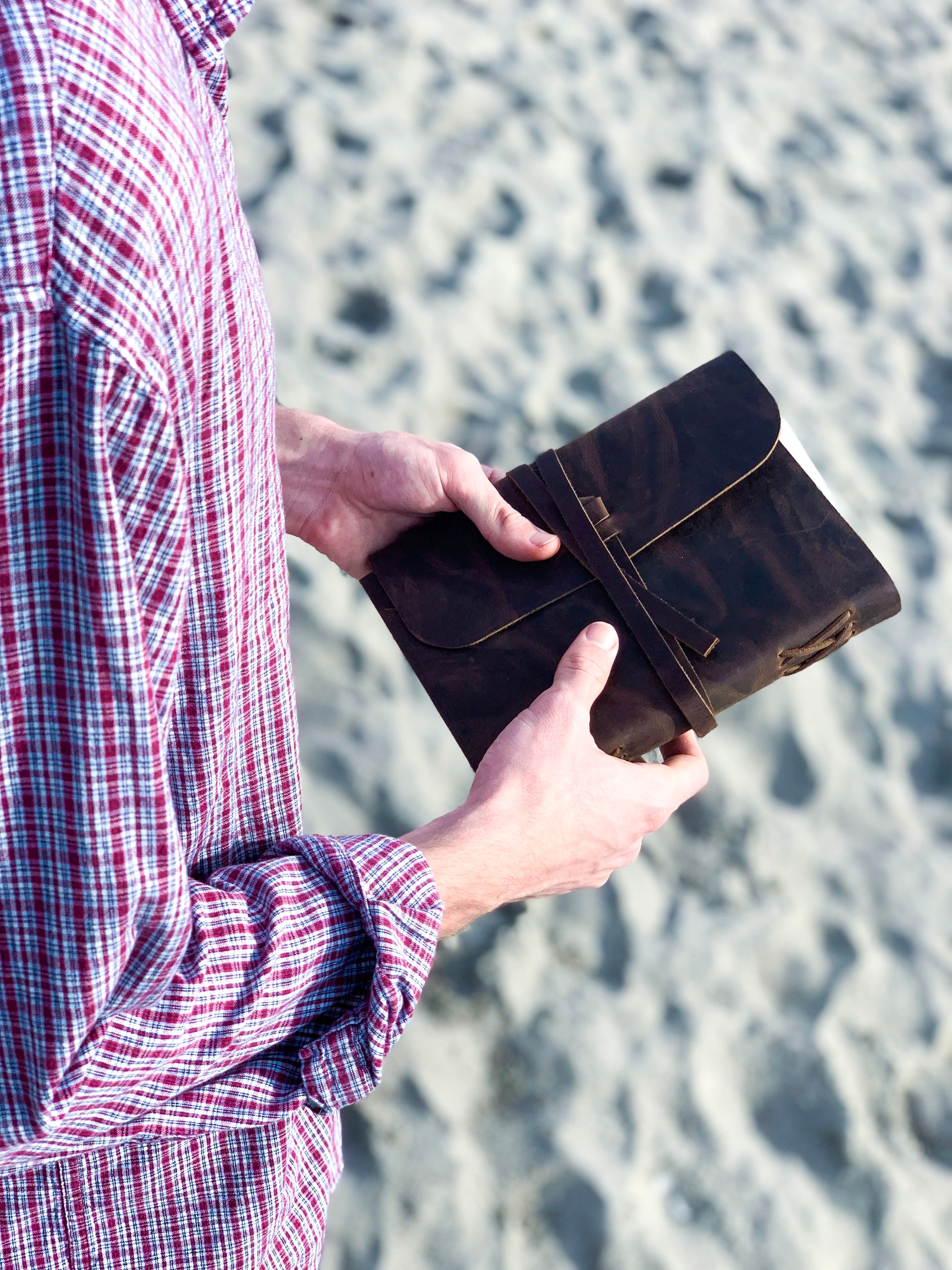 Classic leather journal as a gift