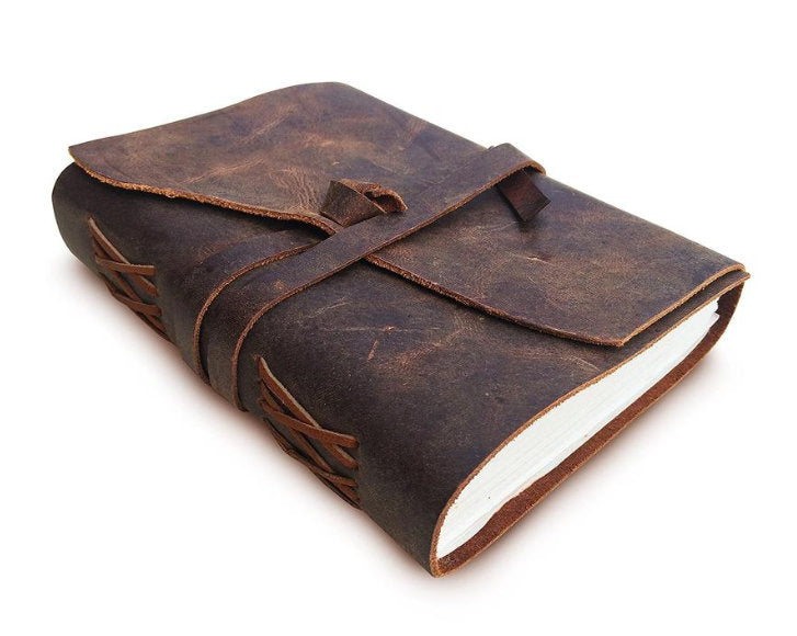 Rustic Handmade Leather Journal | Writing Notebook for Men & Women