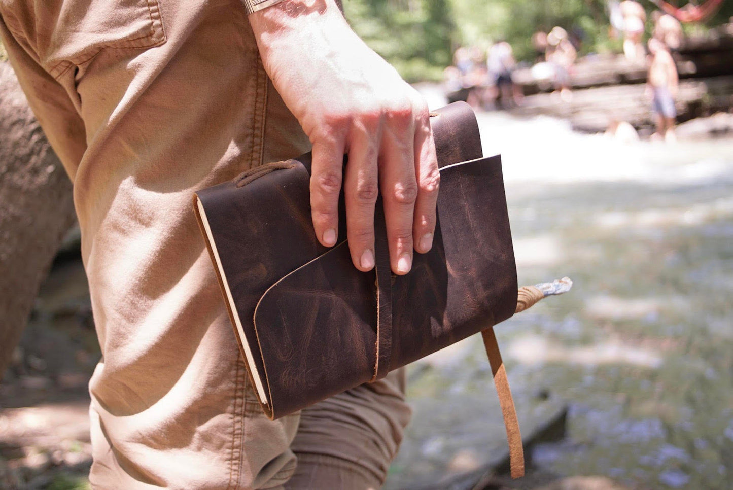 LEATHER JOURNAL Lined Paper - for Men and Women (7"x5") | Soft Rustic Leather | Thick Paper | Best for Travel Diary to Write in