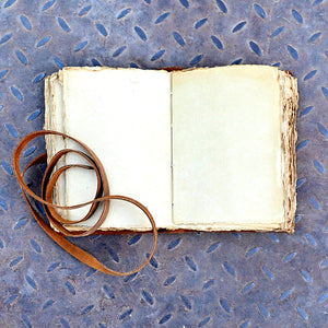 LEATHER JOURNAL - Handmade Vintage Deckle Edge Rustic Paper