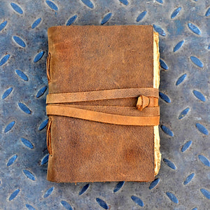 LEATHER JOURNAL - Handmade Vintage Deckle Edge Rustic Paper